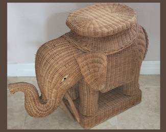 Wicker Elephant Stand