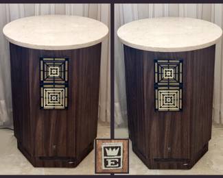 Pair of MCM Empire Speakers/End Tables, Wowza!