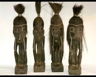 African Carvings with Hair