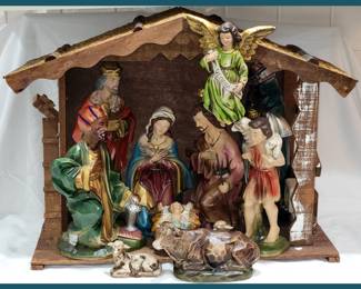 Very Nice Vintage Nativity Set Made in Japan; There is also a Donkey and a Camel