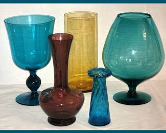 Mid Century Modern Glass including Empoli