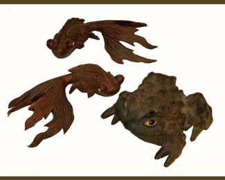 Small Wooden Fish and Frog