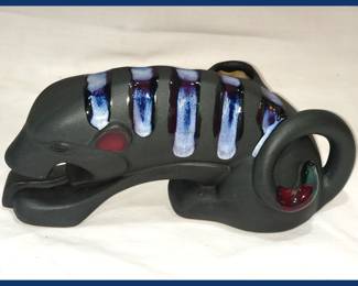 Cute Little Black Panther Bamboo Holder