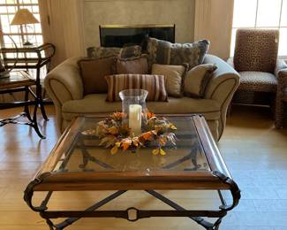 Cream love seat-61”