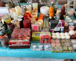 Large variety of candles