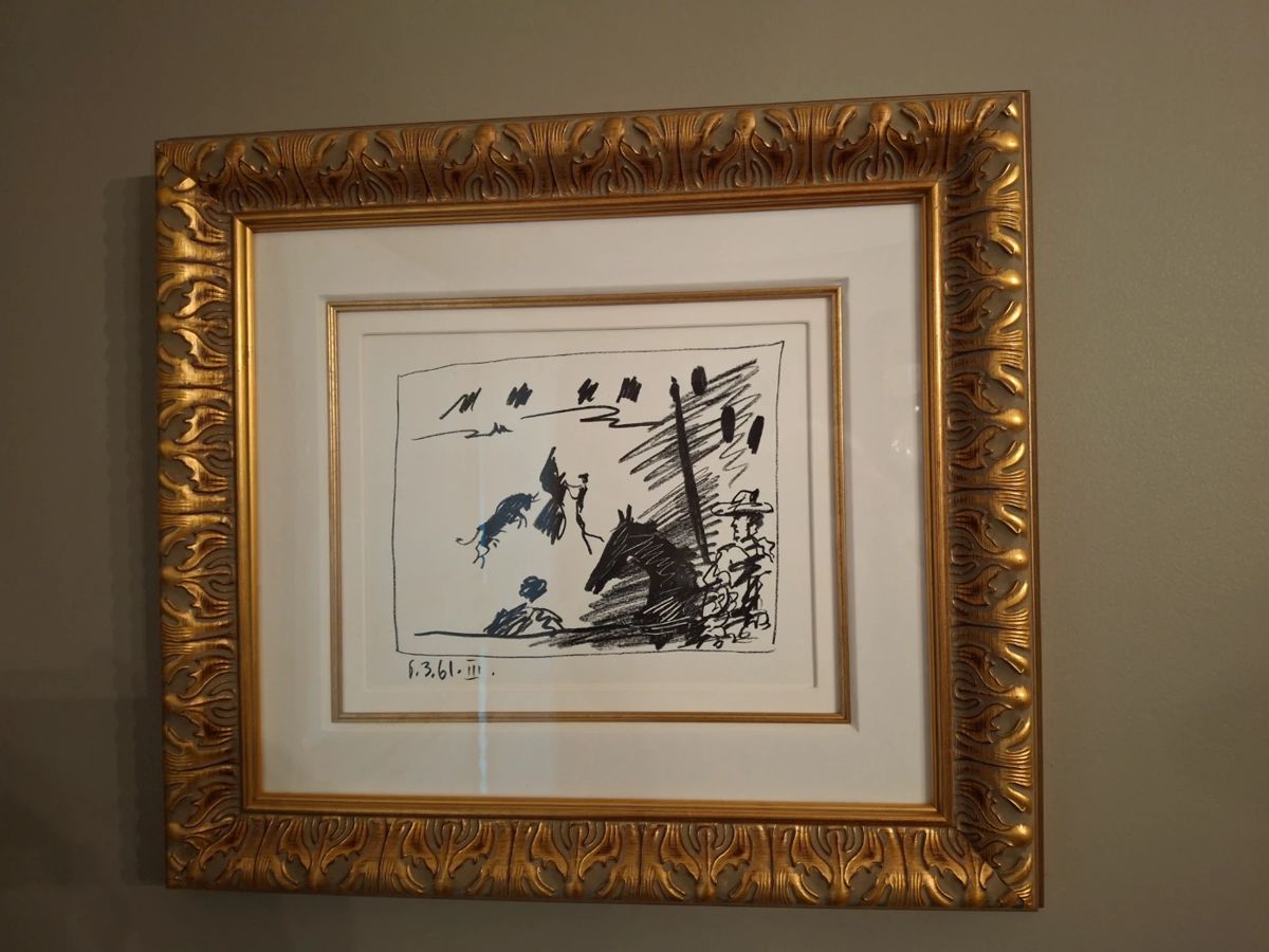Picasso Lithograph (w/Authentication Certificate & Bill of Sales)