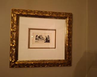 Picasso Etching (Aquatint) (w/Authentication Certificate & Bill of Sales)