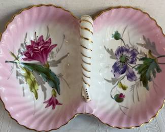 Antique CT Carl Tielsch Divided Porcelain Serving Dish