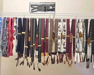 Mens Variety Of Bow Ties, Trafalgar Cole Haan Suspenders