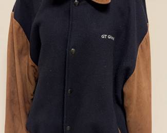 Mens GT Global Letterman Style Wool and Leather Jacket