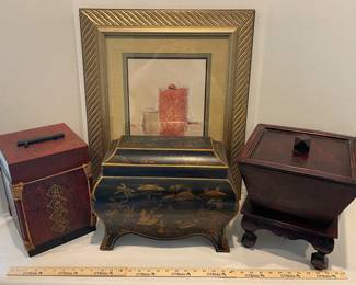 Three AsianStyle Boxes, Framed Art Print