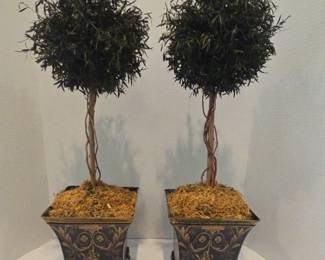 Myrtle Topiary in Hand painted Decorative Container