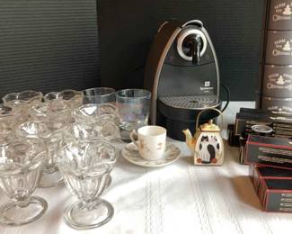 Anchor Hocking Clear Glass Dessert Dishes, Nestle Espresso Maker