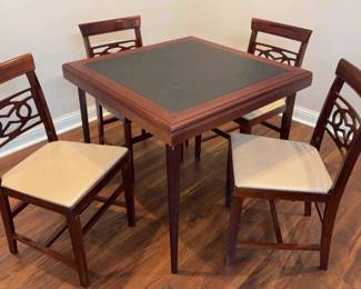 Card Table and Chairs, Folding