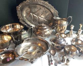 Silver Plated Serving Dishes Utensils