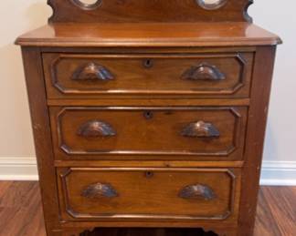 American Victorian Diminutive Cottage Chest, with Four Casters