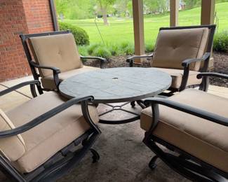 5 Piece Outdoor Seating Patio Set with Coffee Table