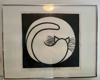 Curled Cat by Jacques Hnizdovsky 1978. 143/250