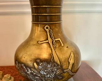 A pair of Japanese royal imperial navy vases. There was only two pair commissioned.