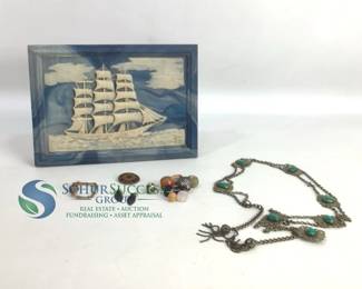 Vintage Jewelry Box & Jewelry