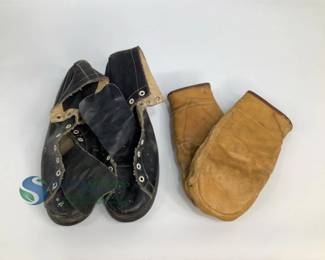 Rawlings SG3 Vintage Ice Skating Gloves and Boots