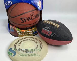 Spalding Basketball, Michael Vick 7 Football and Moonlighter Frisbee