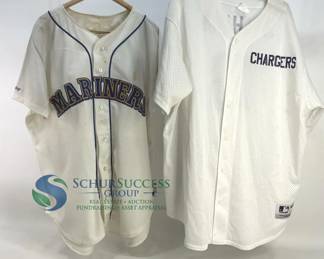 Rawlings Mariners Jersey and Majestic Chargeres J. Hamm Jersey