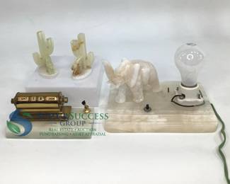 Vintage Onyx Desk Items