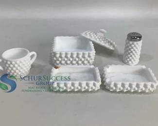 Milk Glass Hobnail Glassware