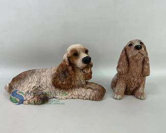 Homco 1985 Cocker Spaniel Dog Figurines
