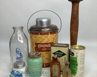 Vintage Playmate Picnic Jug and Vintage Household Items