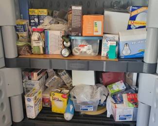 2 Shelves Of Light Bulbs Shelving Unit Not Included