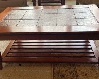 Brown Cherry Slate Coffee Table