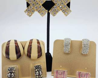 Five Pair of Vintage Clipon Clipon Earrings