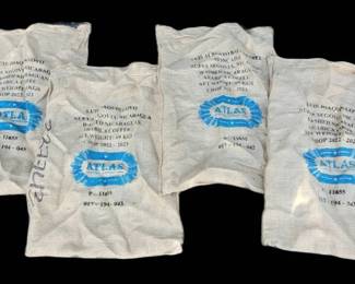 Four Burlap Coffee Bean Bags Jute Sacks