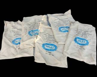 Five Burlap Coffee Bean Bags Jute Sacks