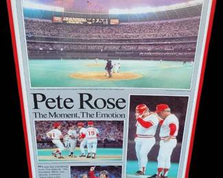 Pete Rose Autographed Commemorative Newspaper Pete Rose The Moment, The Emotion. Charlie Hustle
