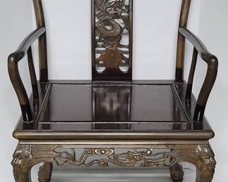 Chinese Rosewood Carved Armchair