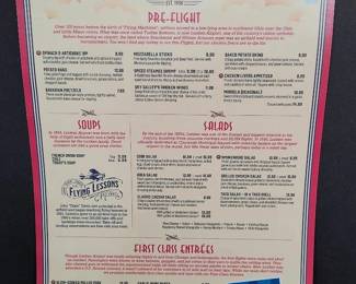Lunken Airport Cincinnati Sky Galley Menu