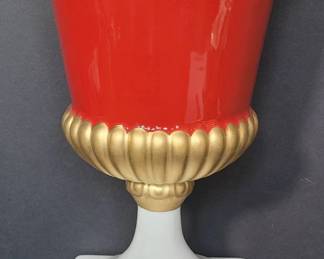 Ahura Red Urn Classic Italian Italy Ceramic Vase