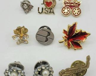 Nine Misc. Pinback Pins Collection