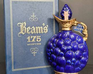 Jim Beam Blue 175 Months Whiskey Decanter with Case