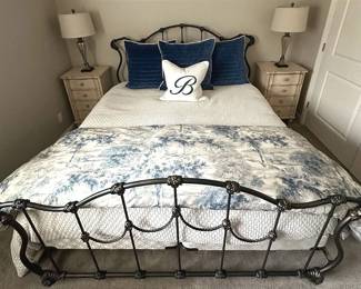 King Size Bed Hamilton Iron Bed by Wesley Allen Headboard Footboard Rails