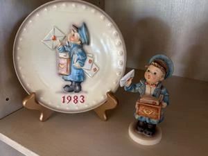 Hummel Annual 1983 Postman Plate & Figurine