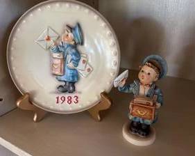 Hummel Annual 1983 Postman Plate & Figurine