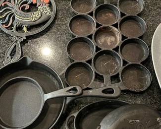 Vintage and Antique Cast Iron cooking items