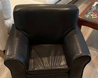 Very Nice Small Childs Leather Chair