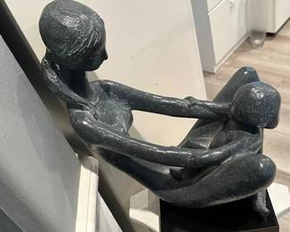 Elegant Mother & Child Statuette by Kathy Klein