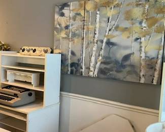 Vintage Electric Typewriter & Art Panel