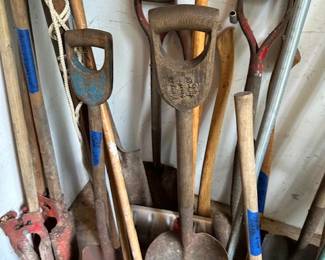 Antique (1sold) & Vintage Shovels & Post hole Digger